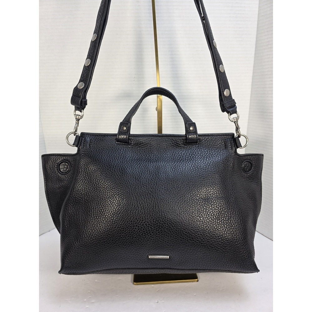 Rebecca Minkoff Keith Suede and Leather Medium Satchel in Black‎ - Picture 2 of 8